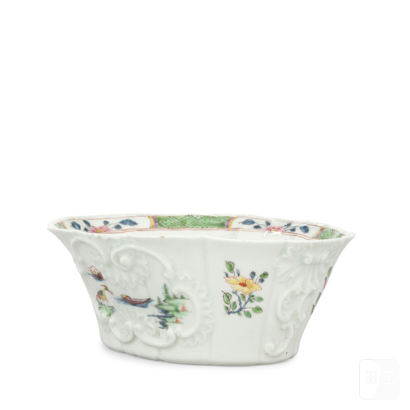 An exceptional Worcester potting pot, circa 1752-53 - 图5